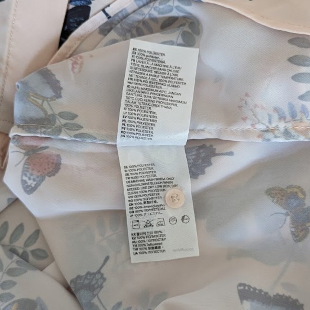 *NWT* H&M Pink/beige colored, floral Blouse, Size 4 - Picture 5 of 6